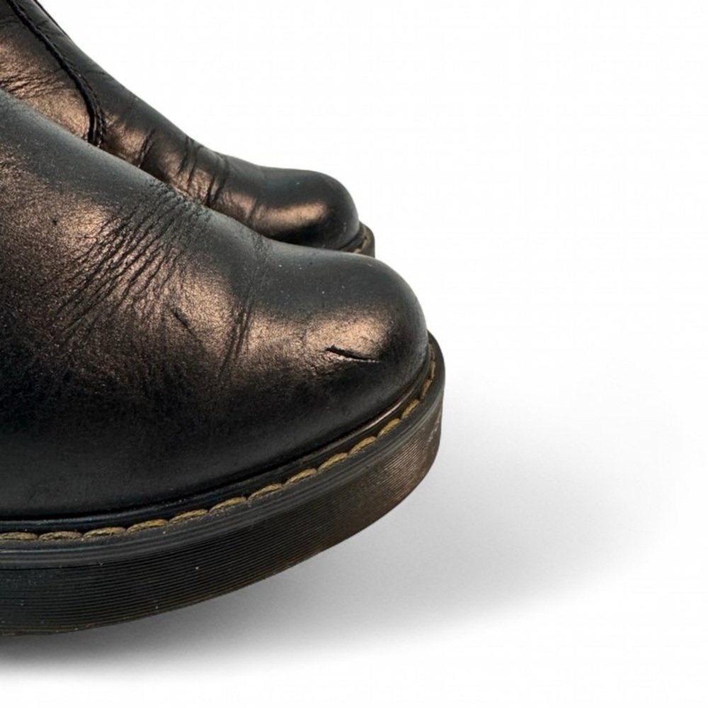 DR. MARTENS BLACK LEATHER PLATFORM ROMETTY BOOTS WOMAN 38 - Picture 11 of 15